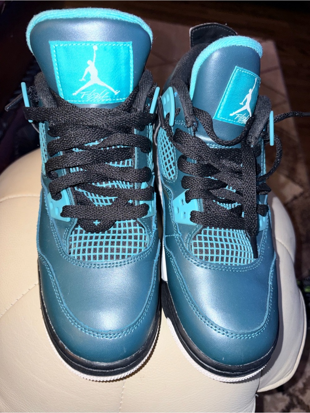 Air Jordan 4 Retro Teal 2015 GS Youth 5Y 705330-330